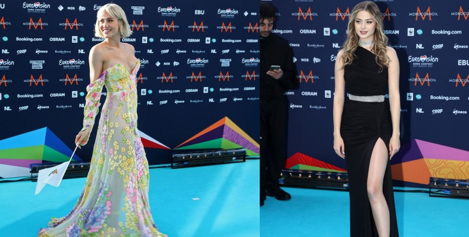 Eurovision 2021: Stefania και Έλενα Τσαγκρινού έλαμψαν στο «Τυρκουάζ Χαλί» της διοργάνωσης!